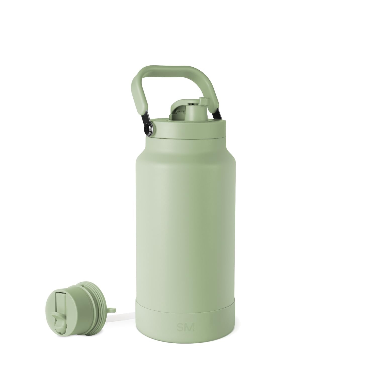 Simple Modern Trek Pivot | Half Gallon Water Bottle Jug with Handle & Boot | Interchangeable Straw & Chug Lids | Large Insulated Stainless Steel | Sports Camping Outdoors | 64oz, Almond Birch