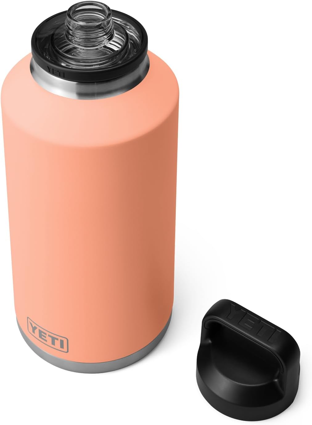 YETI Rambler 64 oz Bottle, Vacuum Insulated, Leakproof, Stainless Steel with Chug Cap, Low Country Peach