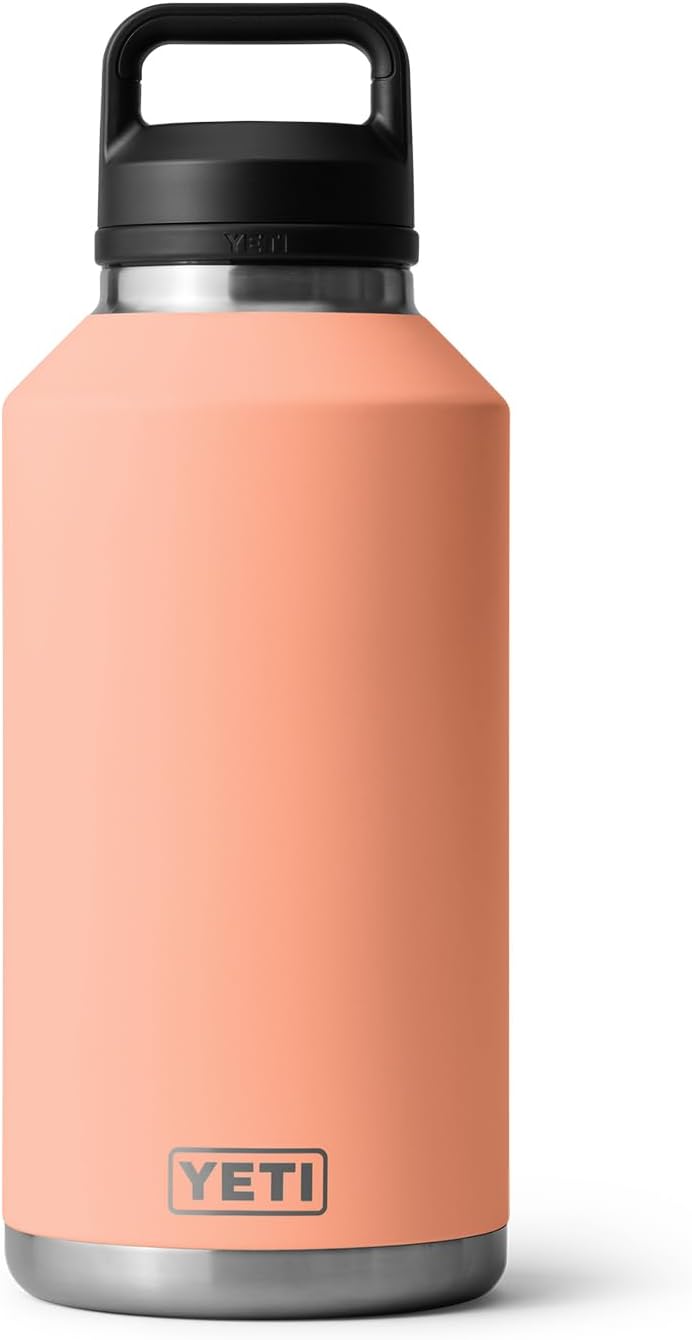 YETI Rambler 64 oz Bottle, Vacuum Insulated, Leakproof, Stainless Steel with Chug Cap, Low Country Peach