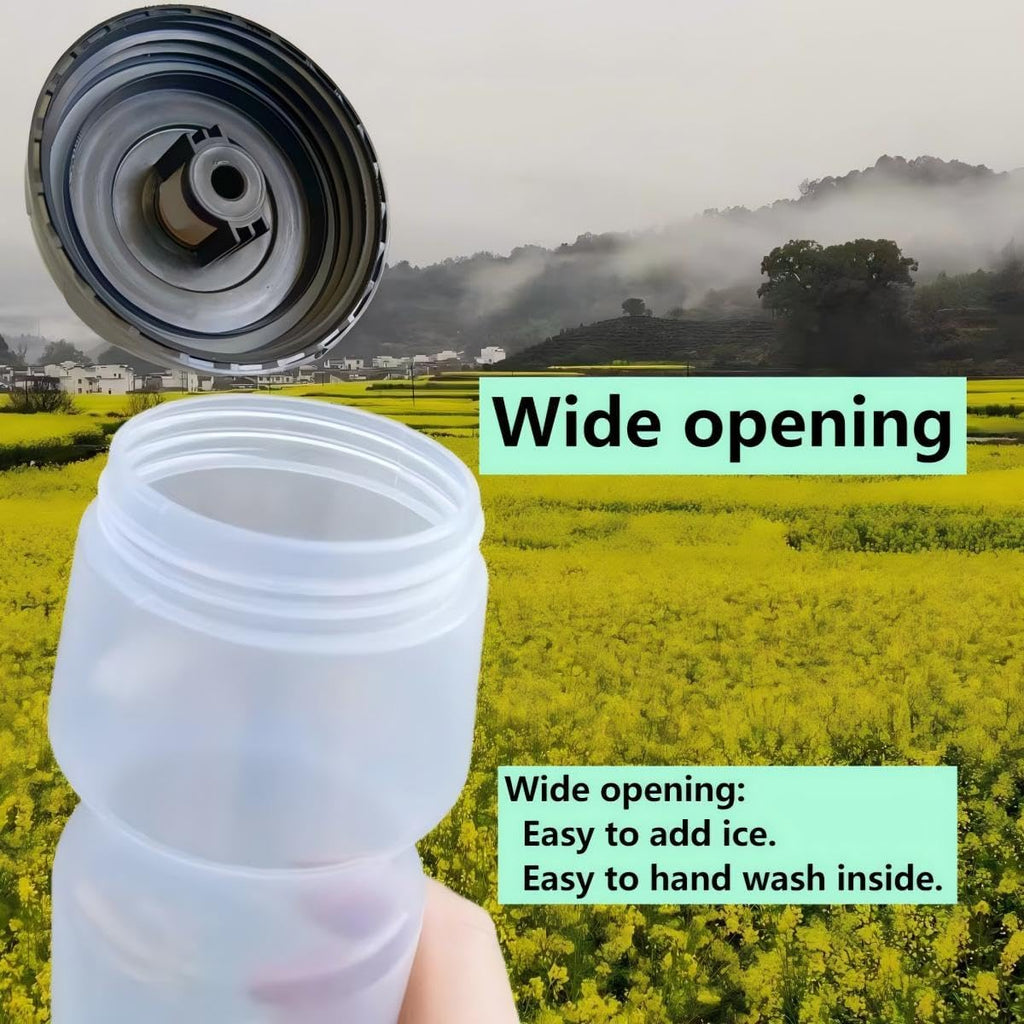 Bike Water Bottle Sports Squeeze Bottle, 24oz Bicycle Water Bottles with a Leak-proof Cap, BPA Free, Suitable for Gym Cycling Hiking Outdoor Sports.(clear