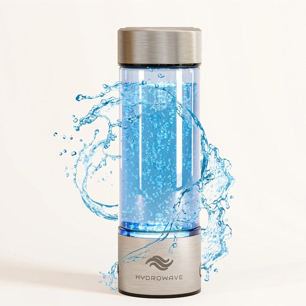 Lazra Hydrowave Hydrogen Water Bottles, Portable Hydrogenated Water Bottle with SPE PEM Technology, 420ml Hydrogen Water Bottle Generator, Rechargeable Ionizer Machine for Home, Office, Travel