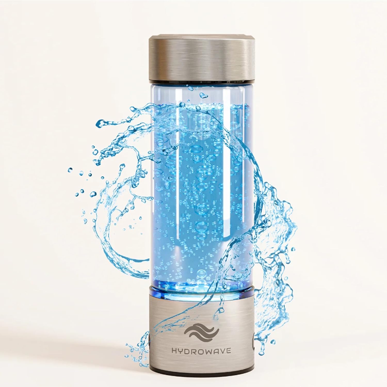 Lazra Hydrowave Hydrogen Water Bottles, Portable Hydrogenated Water Bottle with SPE PEM Technology, 420ml Hydrogen Water Bottle Generator, Rechargeable Ionizer Machine for Home, Office, Travel