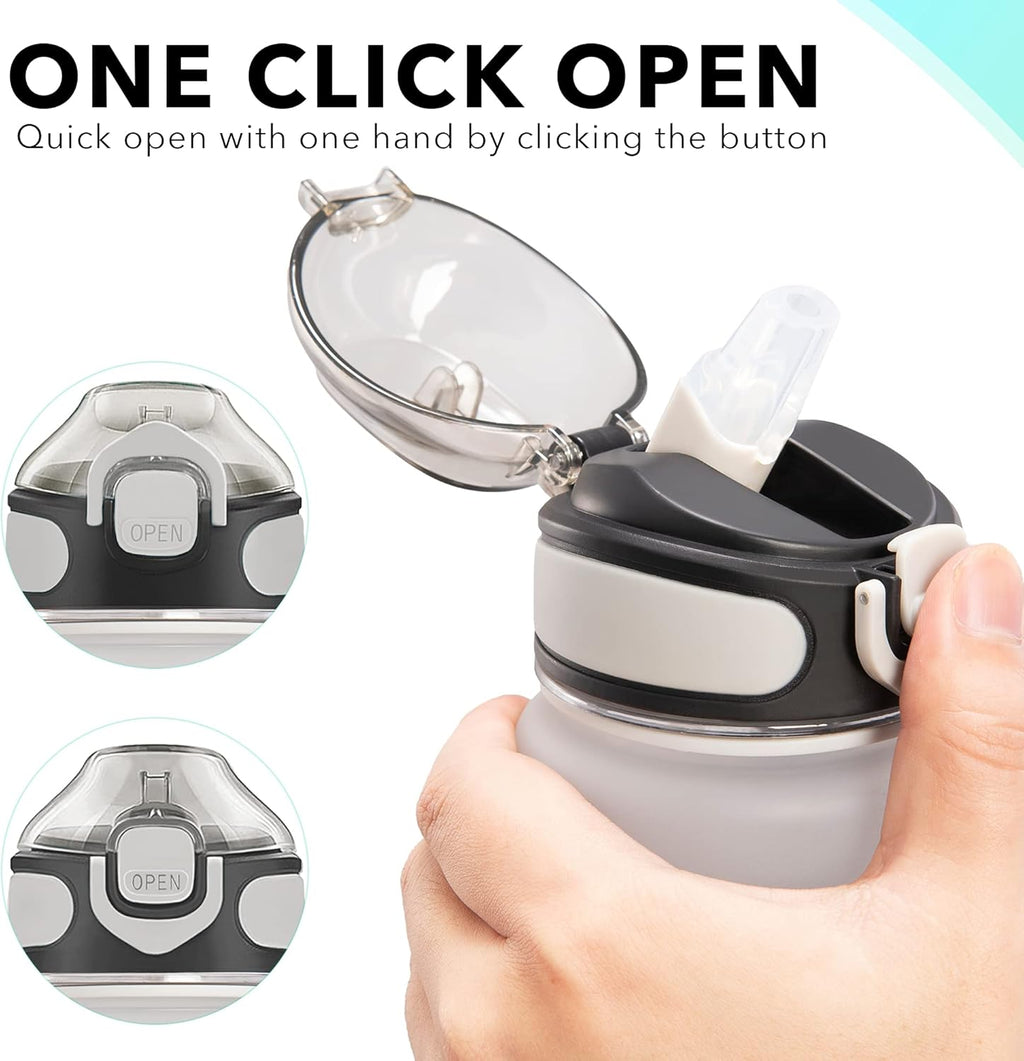 Enerbone 32 oz Drinking Water Bottle with Times to Drink and Straw, Motivational with Carrying Strap, Leakproof BPA & Toxic Free, Ensure You Drink Enough Water for Fitness Gym Outdoor